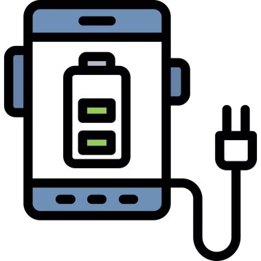akıllı telefon şarj simgesi vektör tasarımında