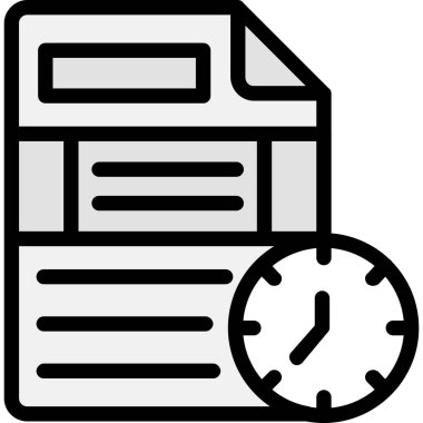 Saat. Web simgesi basit tasarım