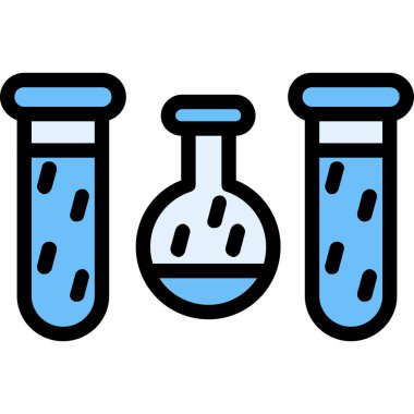 lab matarası simgesi renk ana hatları vektörü