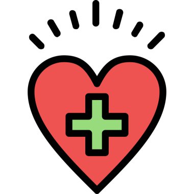 kalp simgesi, vektör illüstrasyonu