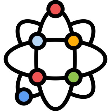 molekül yapı vektörü simgesi