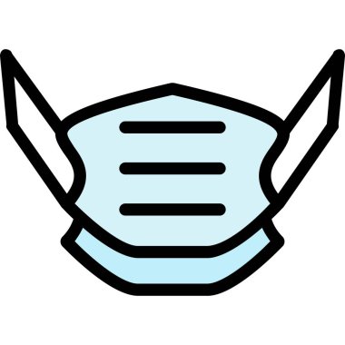 maske simgesi. Maske vektör simgelerinin özet çizimi