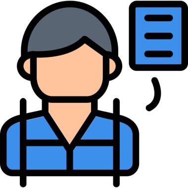 iş arama çalışanı simgesi - taslak biçimi