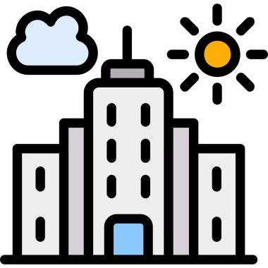 şehir inşa simgesi ana hatları biçiminde