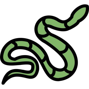 Yılan simgesi. Web tasarımı için yılan vektör simgelerinin basit çizimi