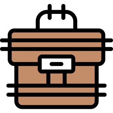 Çanta. Web simgesi basit illüstrasyon