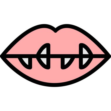 Kolayca düzenleyebilen ya da düzenleyebilen renk vektör simgesini dudak boyası