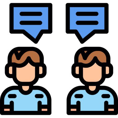 Konuş. Web simgesi vektör illüstrasyonu