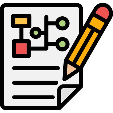 Kalem. Web simgesi basit illüstrasyon