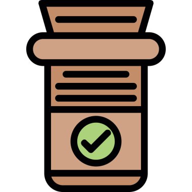 Kontrol listesi. Web simgesi basit illüstrasyon