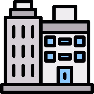 mimari yapı inşaat simgesi - taslak biçimi