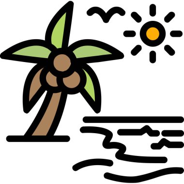 iklim iklimi güneşli simgesi ana hatları biçiminde