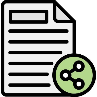 Belge. Web simgesi basit illüstrasyon