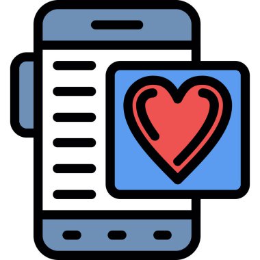 gezici uygulama kalp simgesi - taslak biçimi