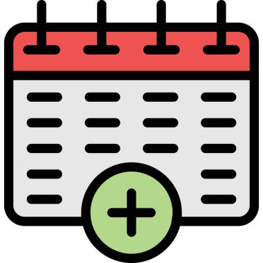 Takvim simgesi, vektör çizimi