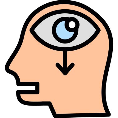 baş simge, vektör illüstrasyonu