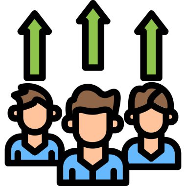 iş insanları büyüme simgesi