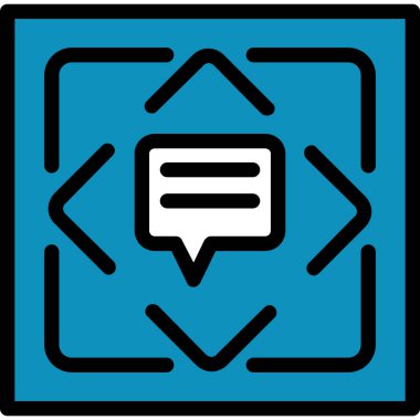 Mesaj var. Web simgesi basit illüstrasyon