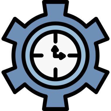 dişli ayarı simgesi, basit vektör illüstrasyonu