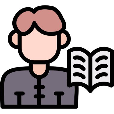 kitap okuma simgesi - taslak biçimi