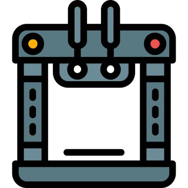 robot. Web simgesi basit illüstrasyon