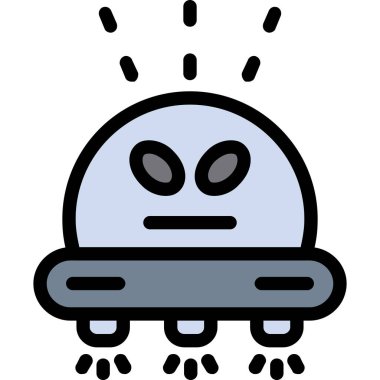 Uzaylı. Web simgesi basit illüstrasyon