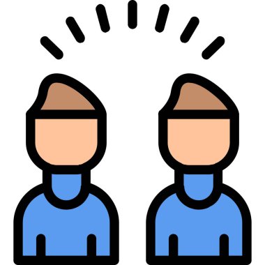 Takım çalışması. Web simgesi basit illüstrasyon