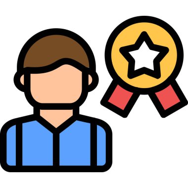 Ödül ödülü ikonu. doldurulmuş - özet biçimi