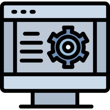 ayar ayarları simgesi doldurulmuş - taslak biçimi