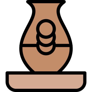 Vazo. Web simgesi basit illüstrasyon