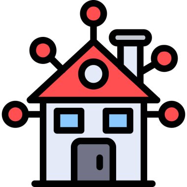 Mimari ev inşa ikonu - ev - konukseverlik kategorisi