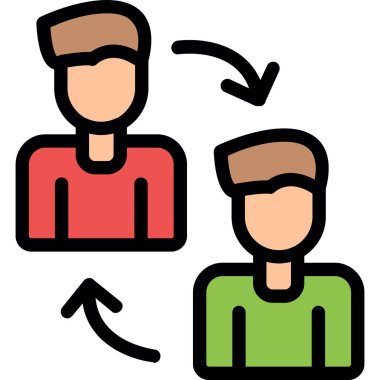 grup üyeleri insanları doldurulmuş - ana hatlar biçiminde simge şeklinde gruplandırır