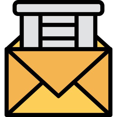 zarf e- posta simgesi doldurulmuş - özet biçimi