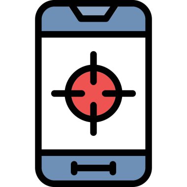 cep telefonu simgesi, basit vektör illüstrasyonu