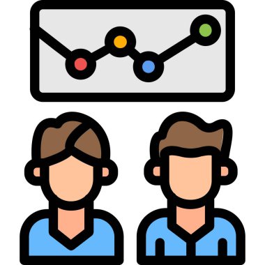 Bir erkekle bir kadının vektör çizimi