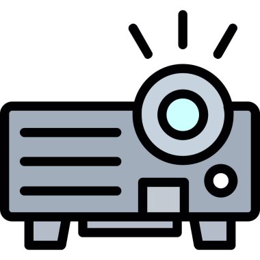 CCTV kamera simgesi, vektör illüstrasyonu