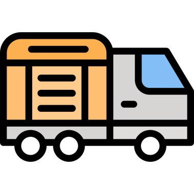 Teslimat. Web simgesi basit illüstrasyon