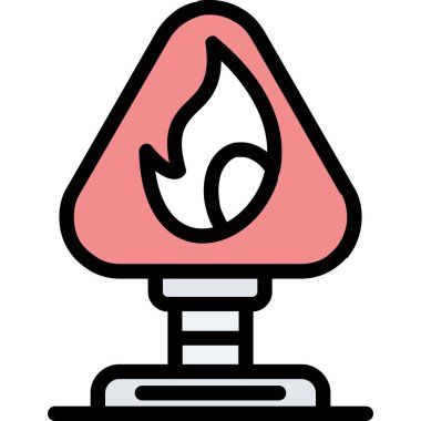 Ateş alevi. Basit simge