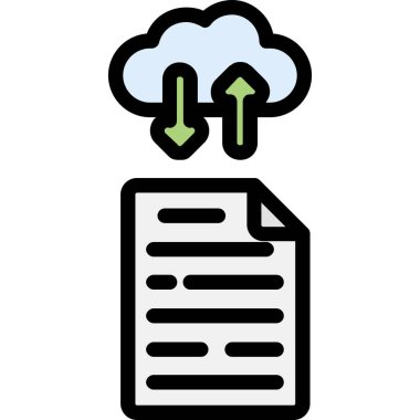 Bulut hesaplama. Web simgesi vektör illüstrasyonu