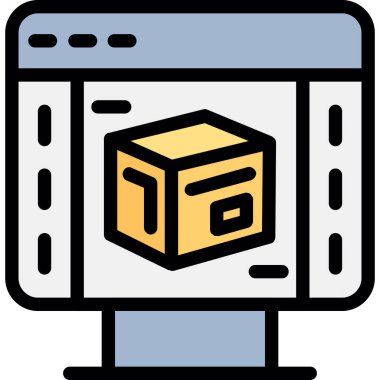 kutu paket teslim simgesi - taslak biçimi