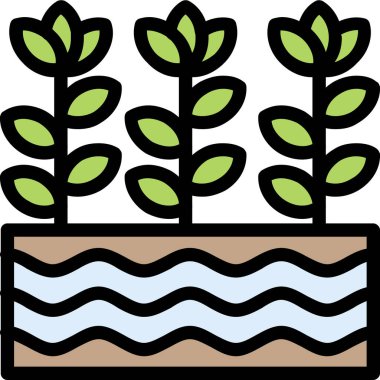 Bitki. Web simgesi vektör illüstrasyonu