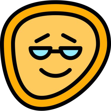 Gözlük emojisi. Basit tasarım