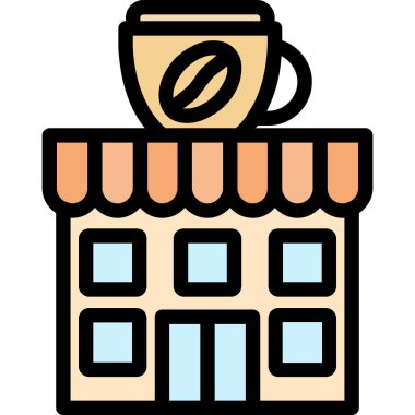 Dükkan. Web simgesi basit illüstrasyon