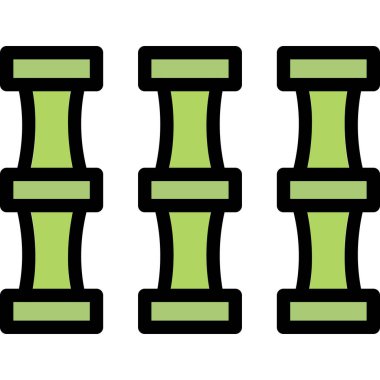 yeşil ve siyah vektör simgesi beyaz arkaplanda izole edildi.