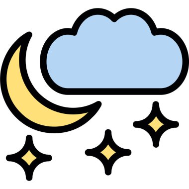 Ay. Web simgesi basit illüstrasyon