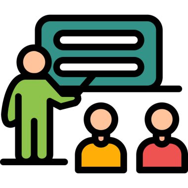 Konuş. Web simgesi basit illüstrasyon