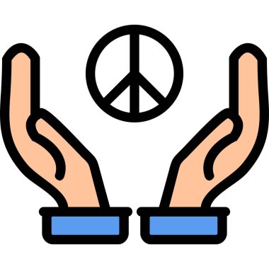 Barış. Web simgesi basit illüstrasyon