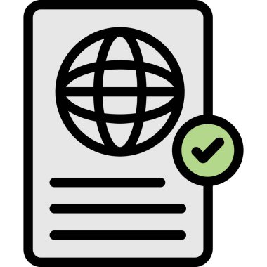 Sertifika belge vektör simgesi