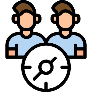 Zaman doldu. Web simgesi basit illüstrasyon