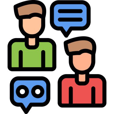 Konuş. Web simgesi vektör illüstrasyonu